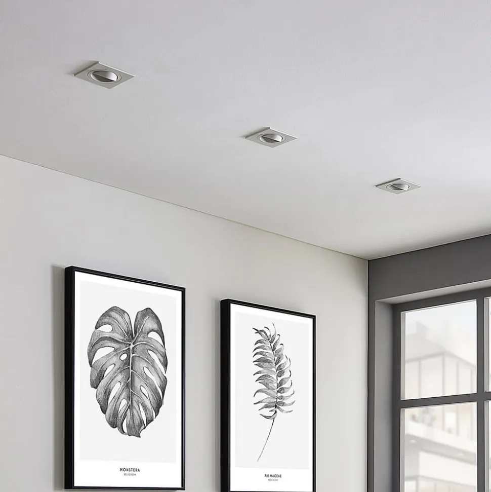 Arcchio indbygget loftspot Sophia, hvid, kantet