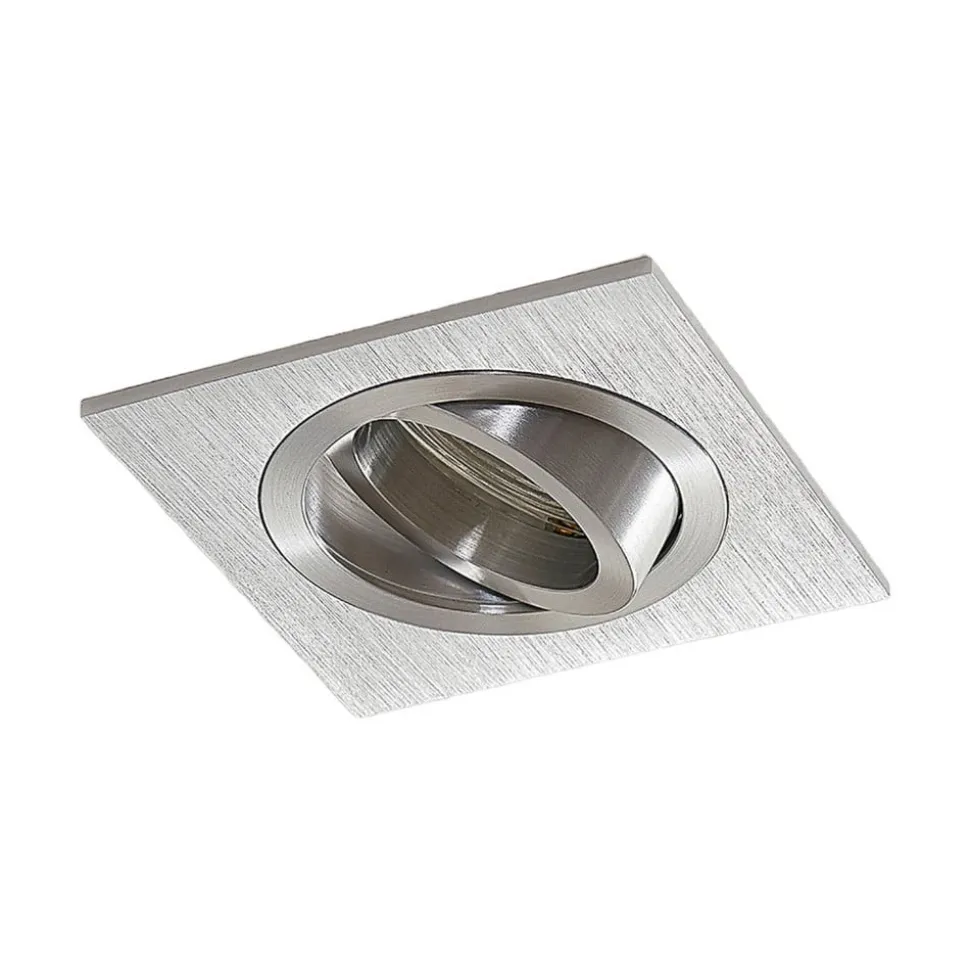 Arcchio indbygget loftspot Sophia, aluminium, kantet