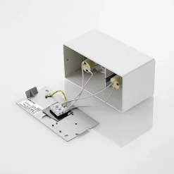 Arcchio Kubika downlight, 19 cm, hvid, 2 lyskilder, metal