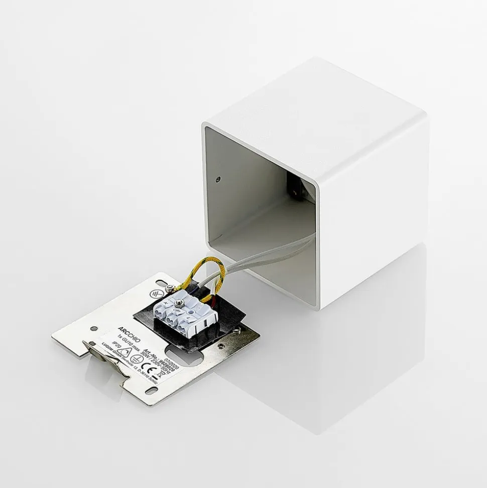 Arcchio Kubika downlight GU10, 1 lyskilde, hvid