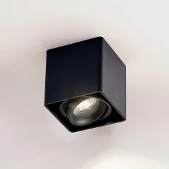 Arcchio Kubika downlight, 9 cm, sort, 1 lyskilde, metal