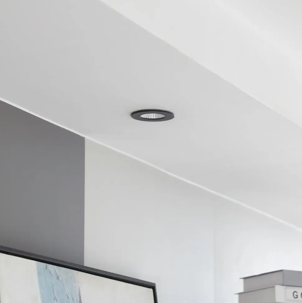 Arcchio LED-downlight Lirin, sort, 2.700K