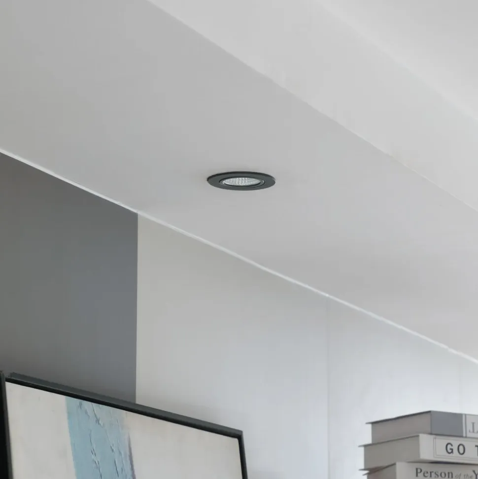 Arcchio LED-downlight Zarik sort, 3.000K