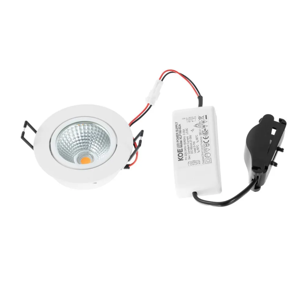 Arcchio LED-downlight Zarik, hvid, 2.700K