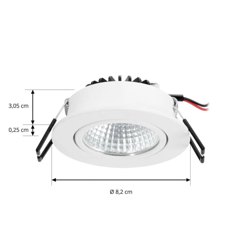 Arcchio LED-downlight Zarik, hvid, 2.700K