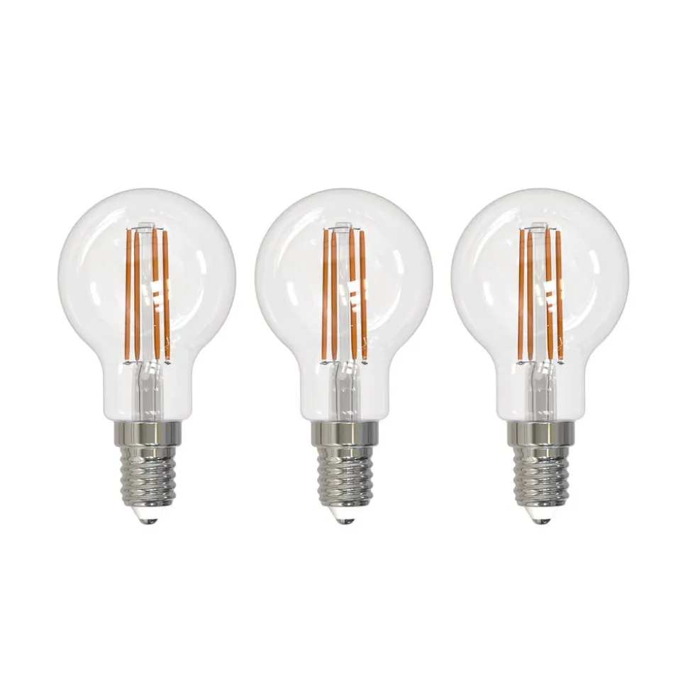 Arcchio LED-filamentpære E14 G45, sæt med 3, 2700 K