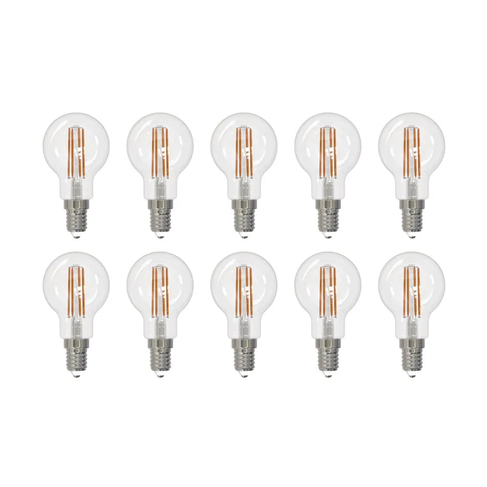 Arcchio LED-filamentpære E14 G45, sæt med 10 stk, 4000 K