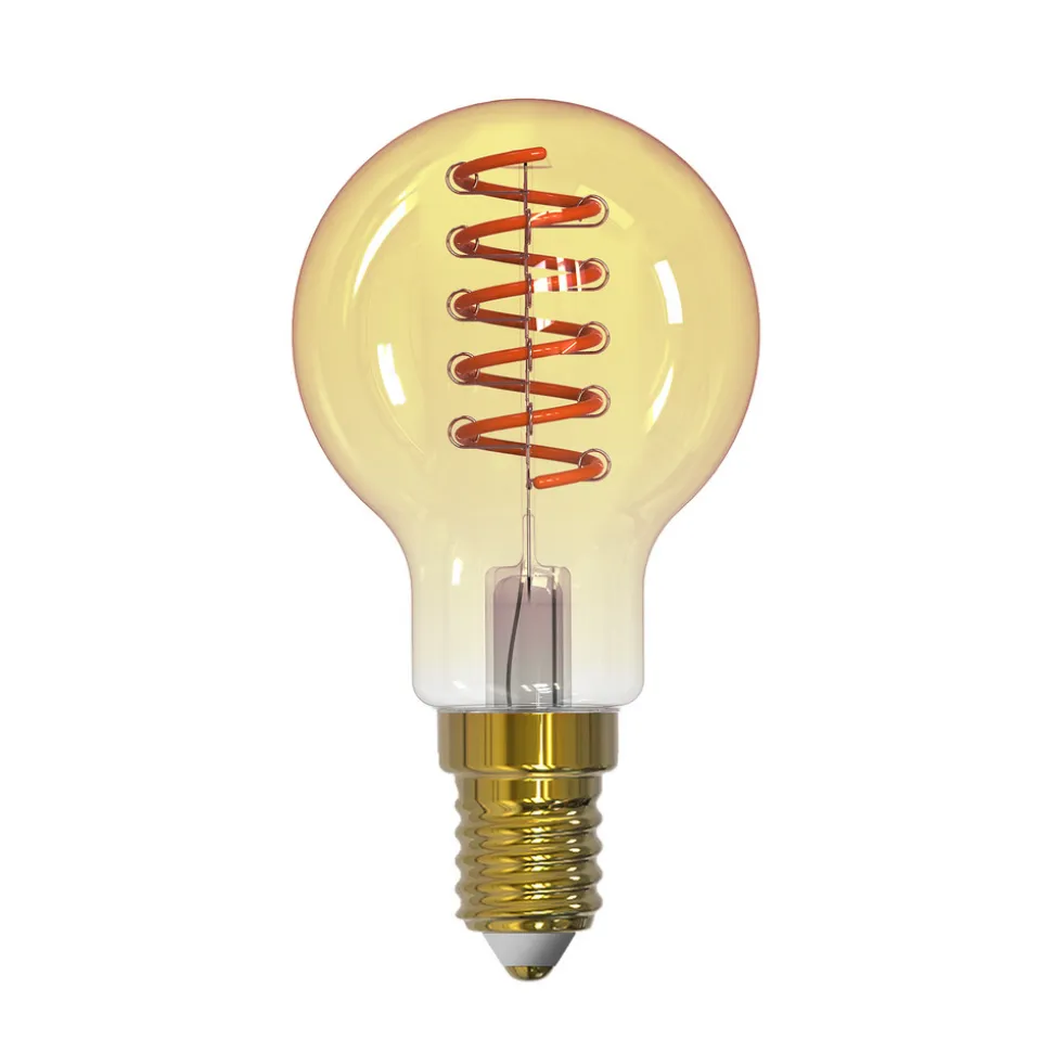 Arcchio LED-filamentpære, E14, 4,9 W, ravfarvet