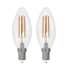 Arcchio LED-filamentpære E14 stearinlys, sæt med 2, 3000 K
