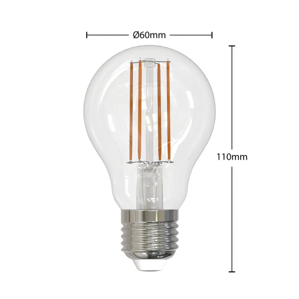 Arcchio LED-filamentpære E27 6W klar 2.700K dæmpbar