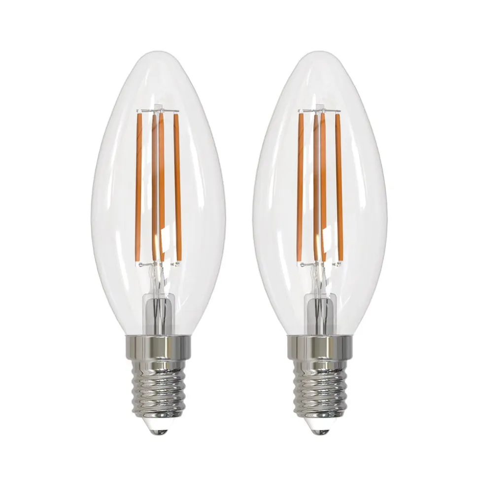 Arcchio LED-filamentpære E14 stearinlys, sæt med 2, 2700 K