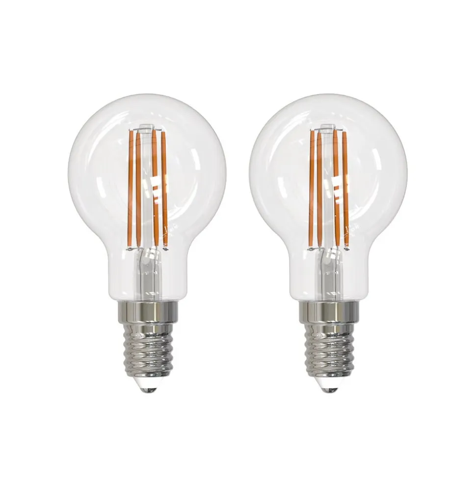 Arcchio LED-filamentpære E14 G45, sæt med 2, 2700 K