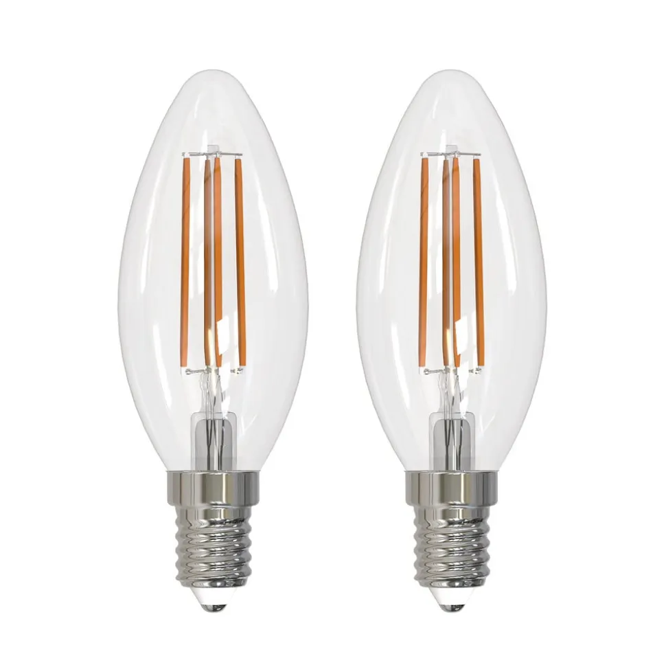 Arcchio LED-filamentpære E14 stearinlys, sæt med 2, 4000 K