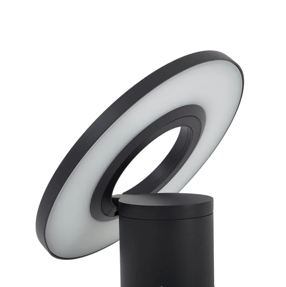 Arcchio LED-gadelampe Tovio, antracit, Ø24cm