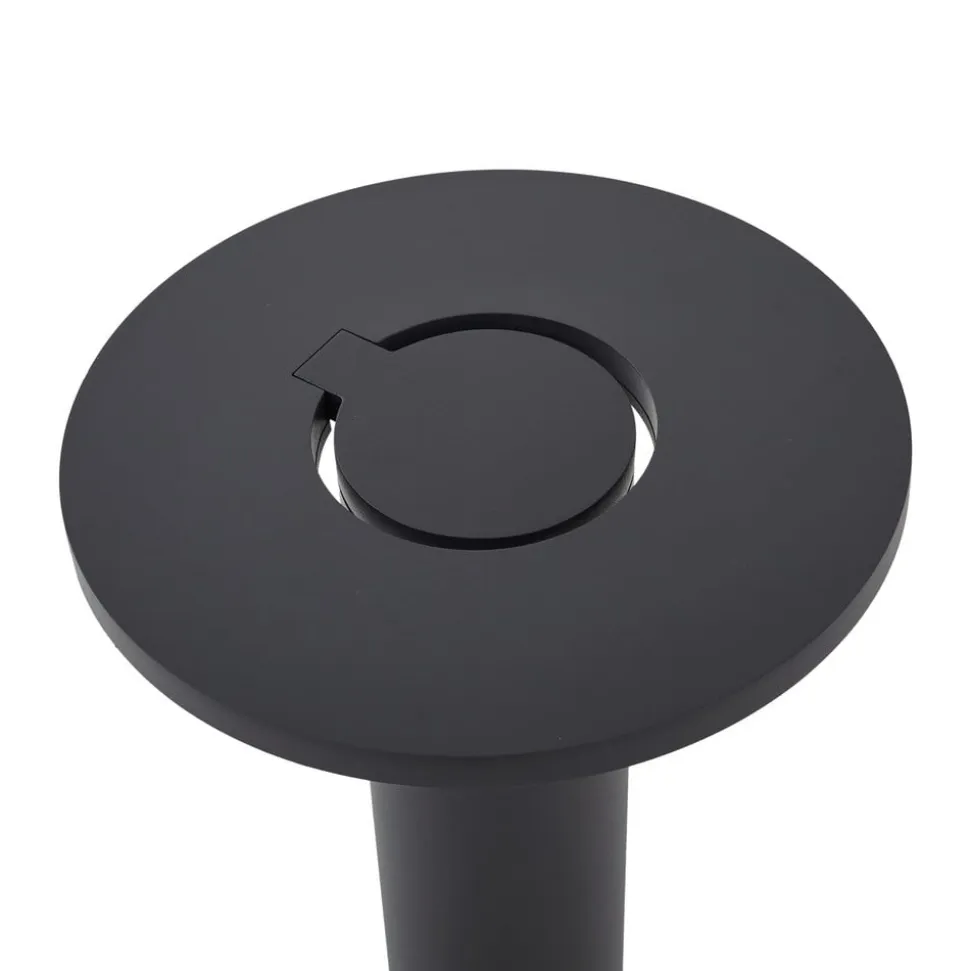 Arcchio LED-gadelampe Tovio, antracit, Ø24cm