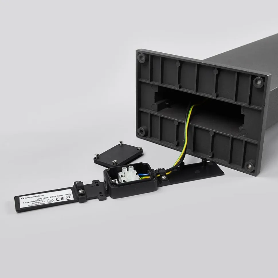 Arcchio LED-gadelampe Yolena, 100 cm, antracit, aluminium