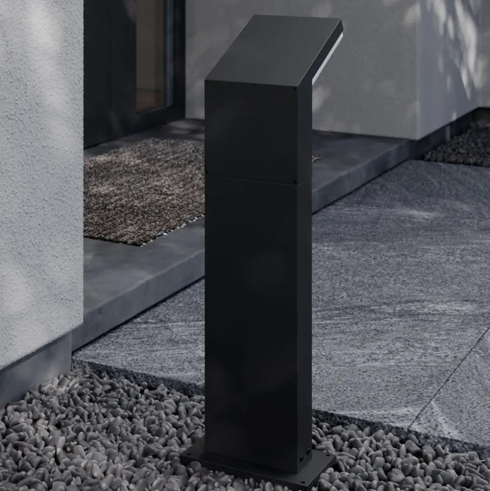 Arcchio LED-gadelampe Yolena, 60 cm, antracit, aluminium