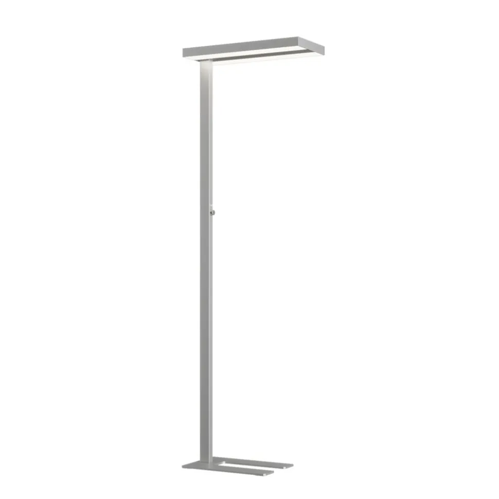 Arcchio LED-gulvlampe Logan Basic, sæt med 2, sølv, 6000 lm