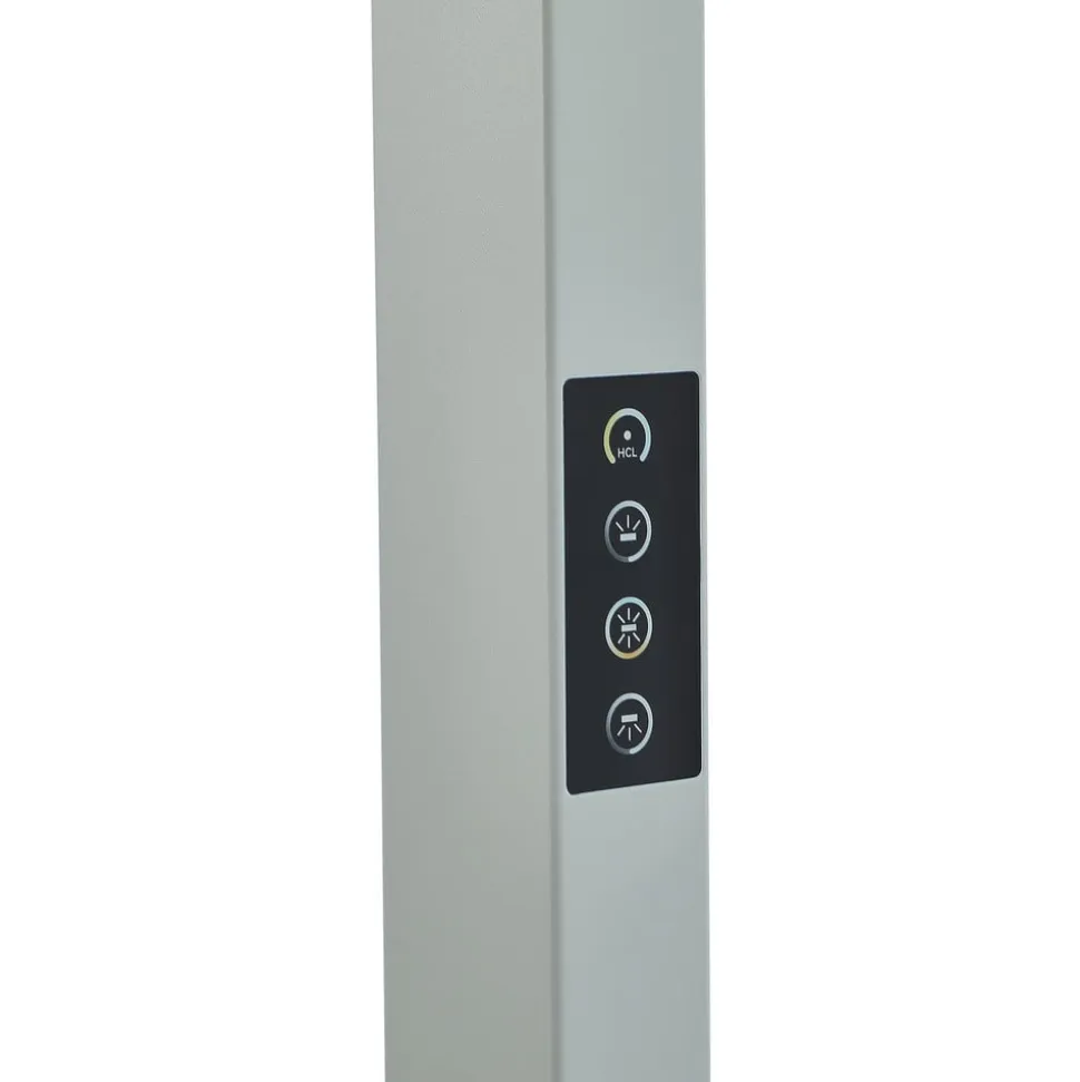 Arcchio LED-gulvlampe Logan Ultra HCL CCT, sølv, dæmpbar
