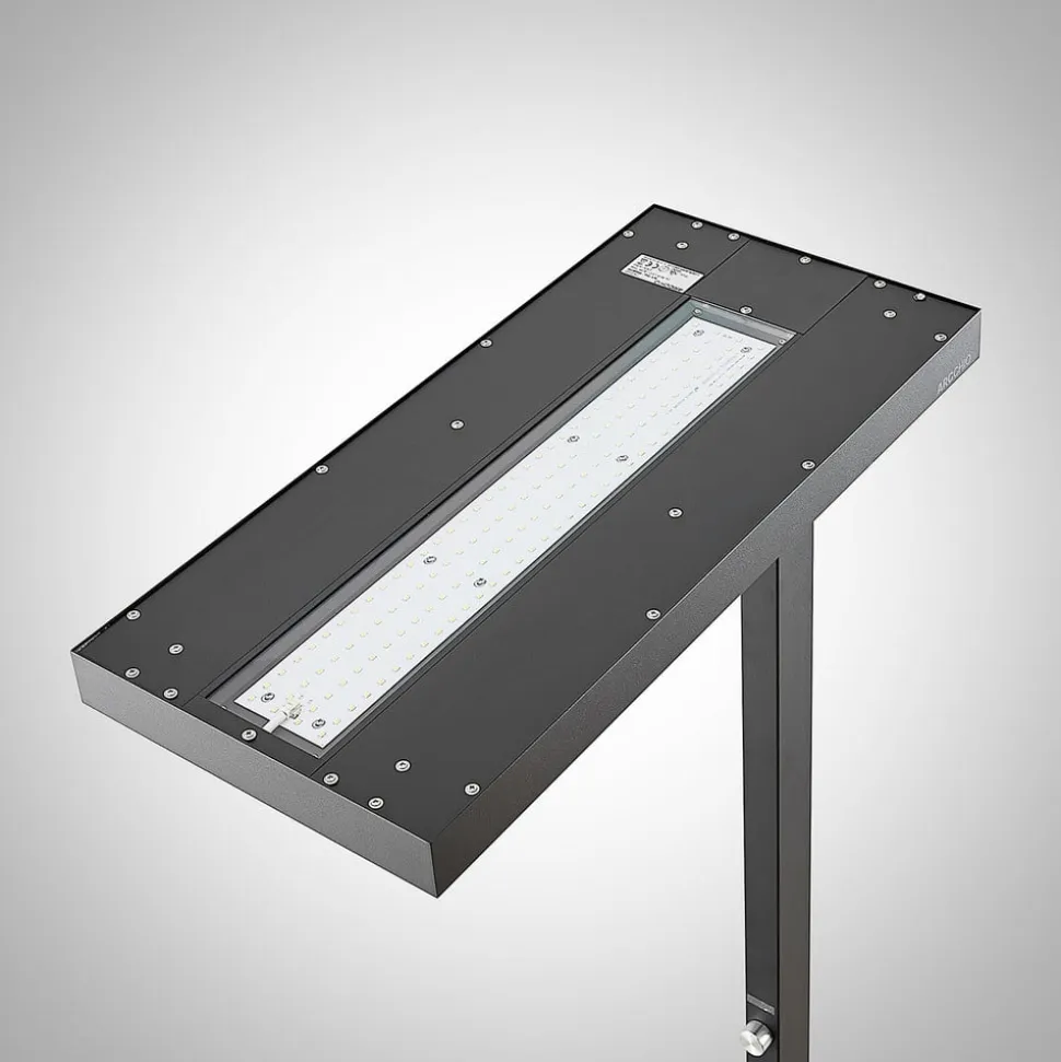 Arcchio LED-gulvlampe Logan Pro, sort, sensor, dæmpbar