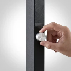 Arcchio LED-gulvlampe Logan Pro, sort, sensor, dæmpbar