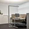 Arcchio LED-gulvlampe til kontor Jolinda, sølv, CCT, sensor,