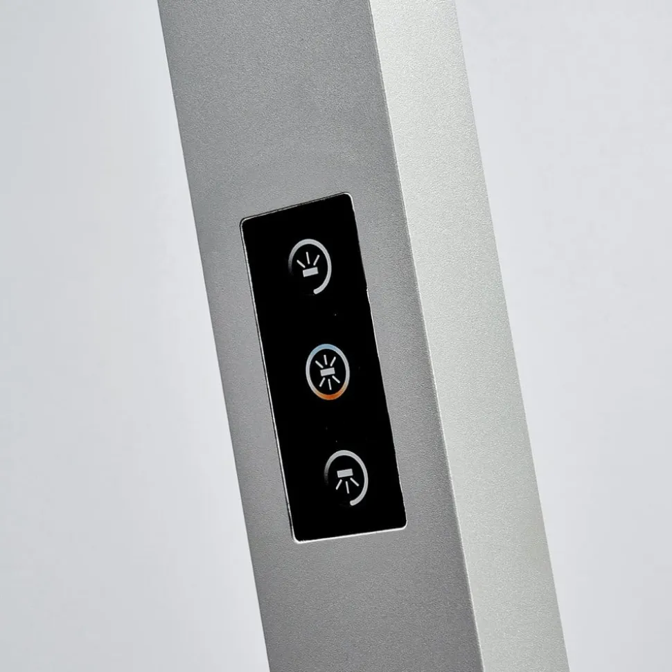 Arcchio LED-gulvlampe til kontor Jolinda, sølv, CCT, sensor,