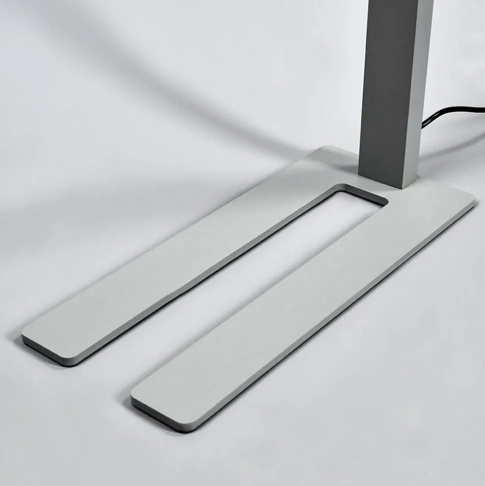 Arcchio LED-gulvlampe til kontor Jolinda, sølv, CCT, sensor,