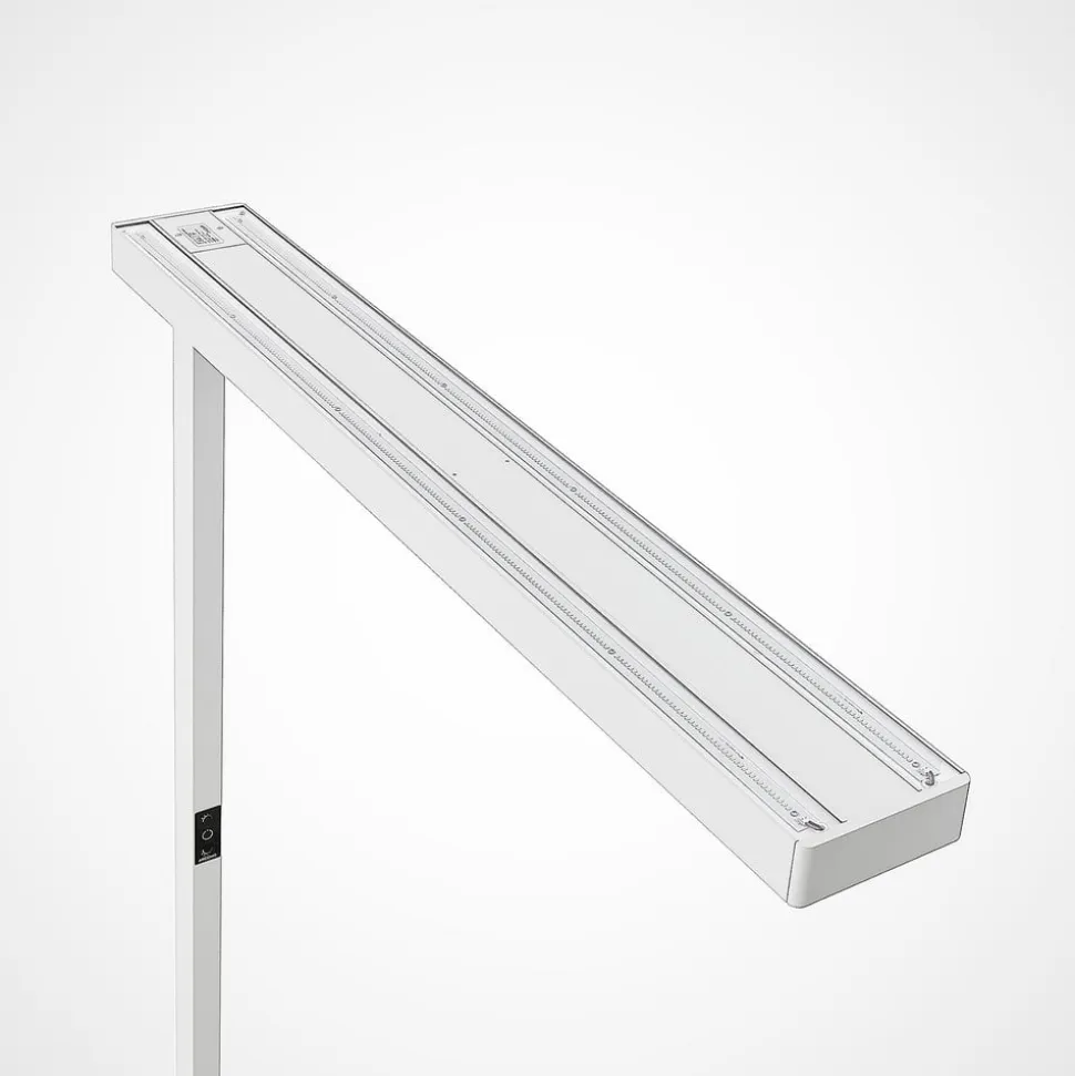 Arcchio LED-gulvlampe til kontor Susi, hvid, sensor, touchdæmper