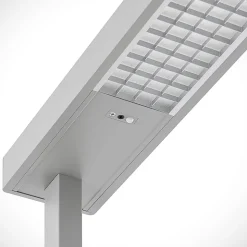 Arcchio LED-gulvlampe til kontor Susi, sølv, sensor, dæmper, CCT