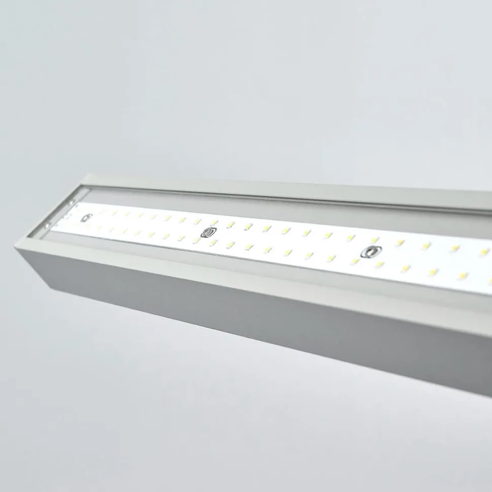 Arcchio LED-gulvlampe til kontor Jolinda, sæt med 2, sølv, 4.000 K