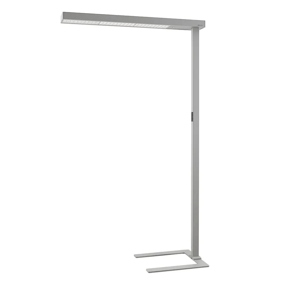 Arcchio LED-gulvlampe til kontor Susi, sølv, sensor, touchdæmper