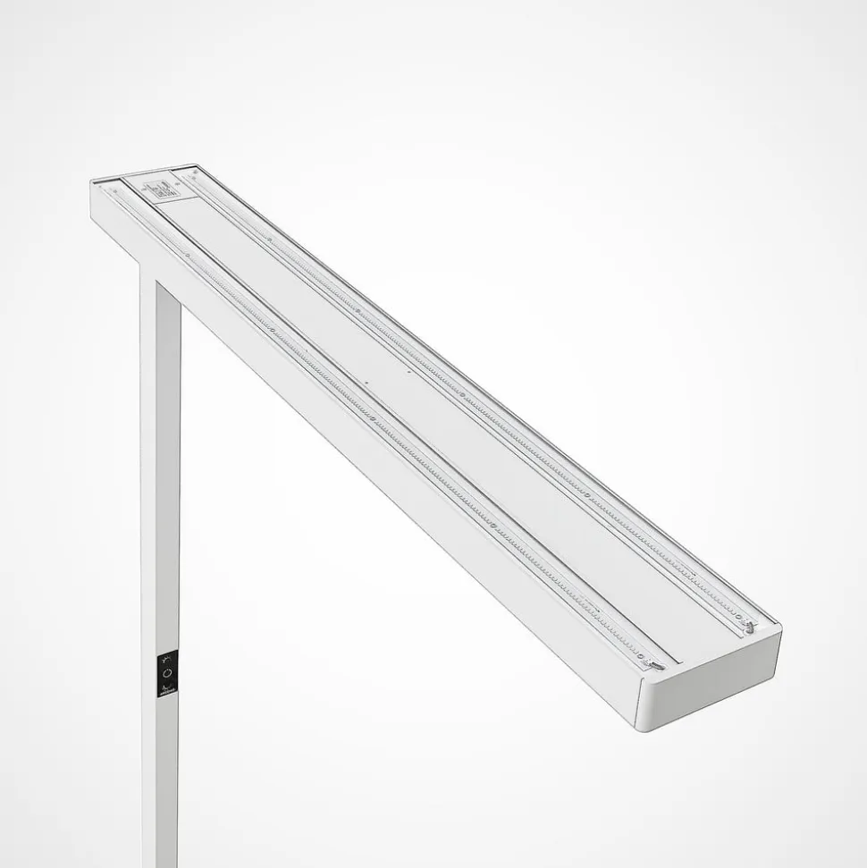 Arcchio LED-gulvlampe til kontor Susi, sæt med 2, hvid, sensor