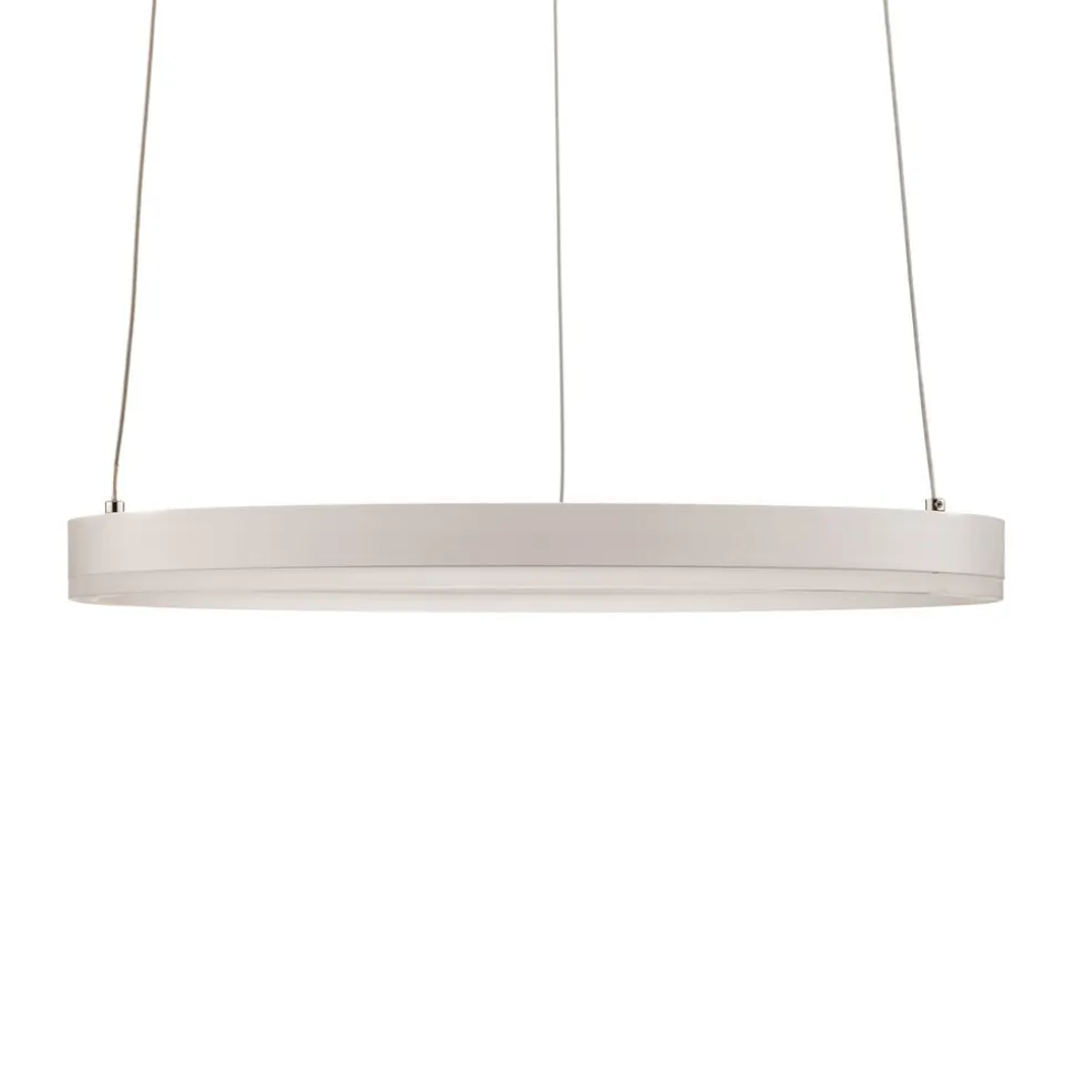 Arcchio LED-hængelampe Albiona, hvid, 1 ring, Ø 40 cm