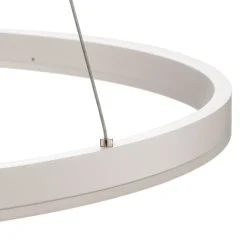 Arcchio LED-hængelampe Albiona, hvid, 1 ring, Ø 80 cm