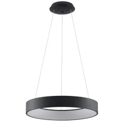 Arcchio LED-hængelampe Aleksi, Ø 60 cm, sort, metal, CCT