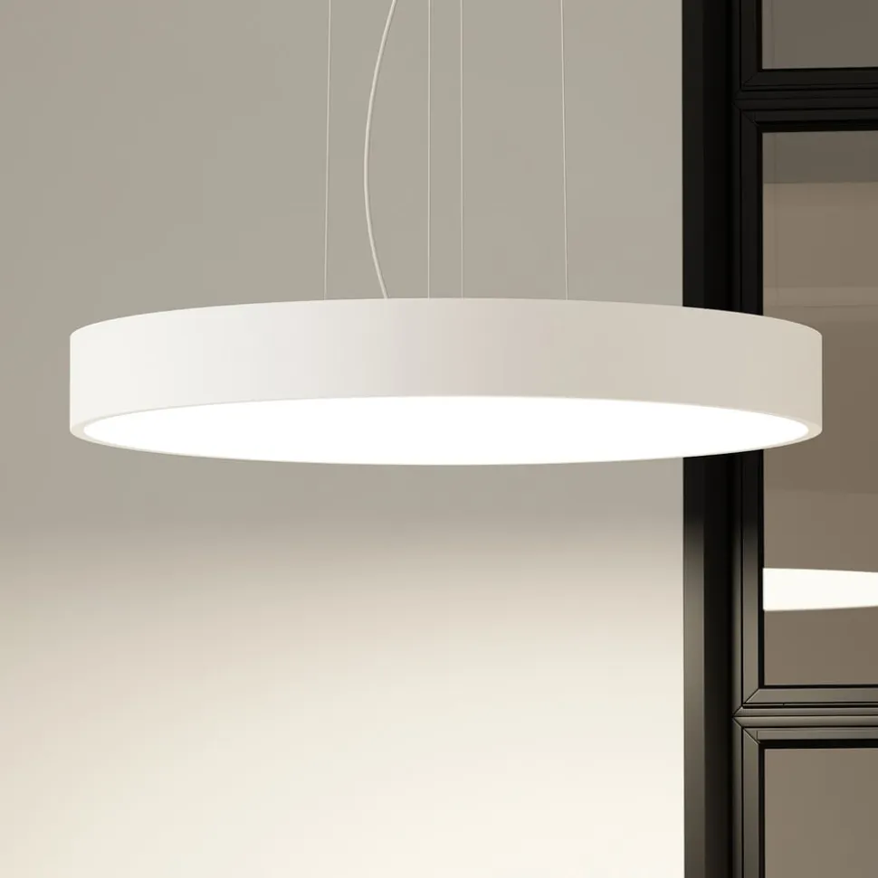 Arcchio LED-hængelampe Noabelle, Ø 80 cm, hvid, metal