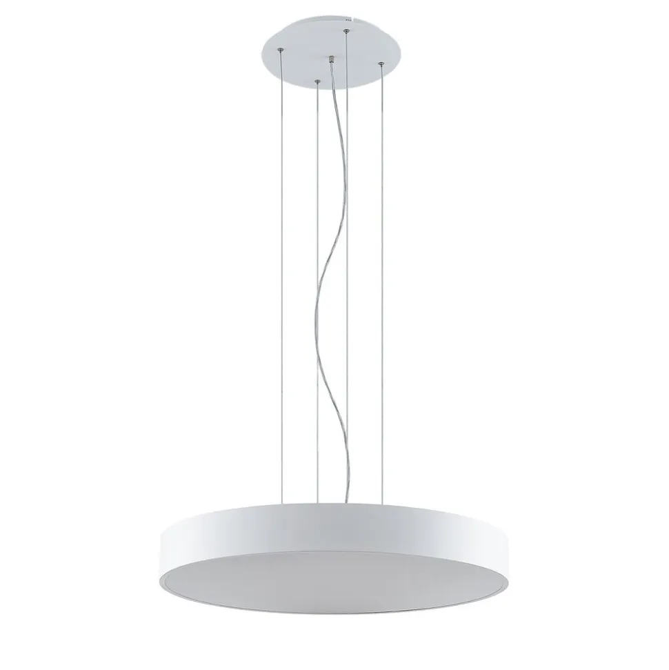 Arcchio LED-hængelampe Noabelle, Ø 80 cm, hvid, metal