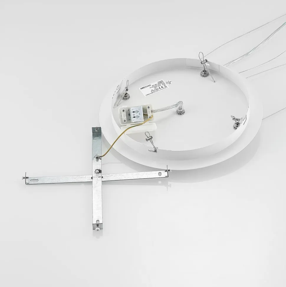 Arcchio LED-hængelampe Noabelle, Ø 80 cm, hvid, metal