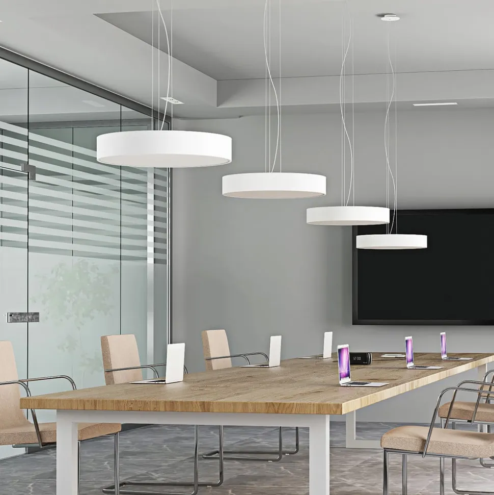 Arcchio LED-hængelampe Noabelle, Ø 60 cm, hvid, metal
