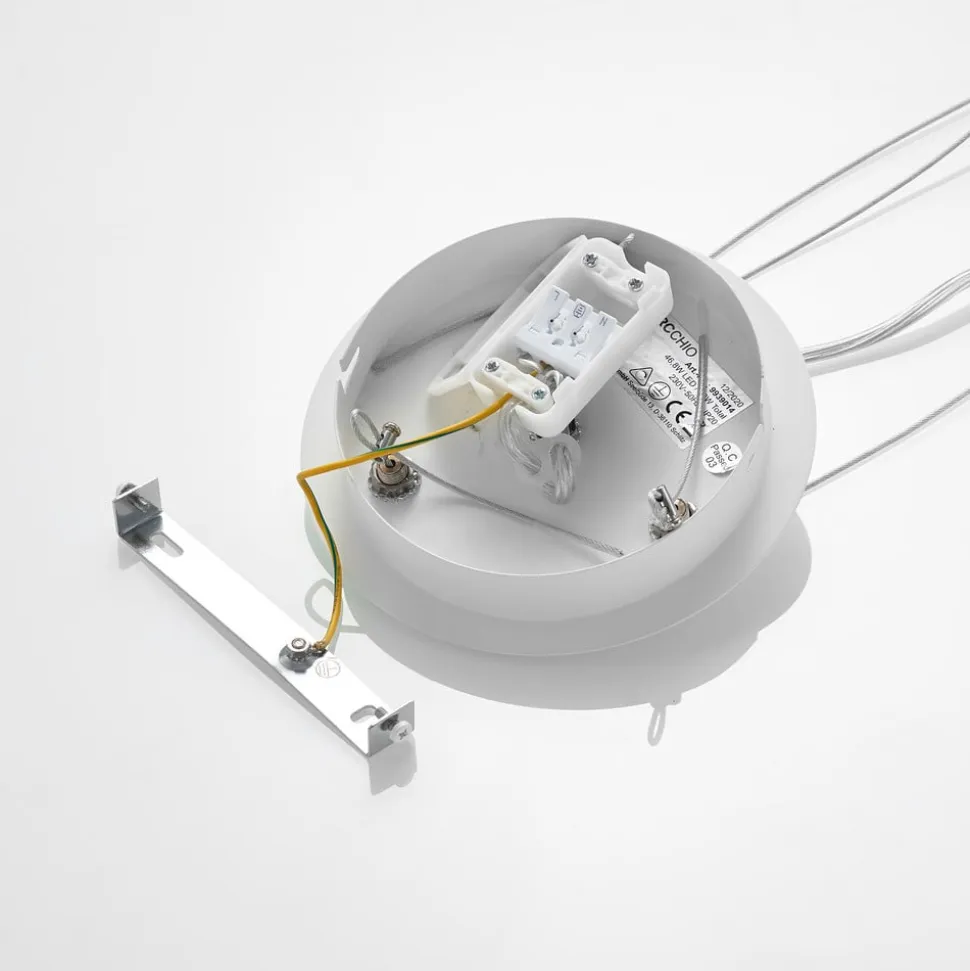 Arcchio LED-hængelampe Noabelle, Ø 60 cm, hvid, metal