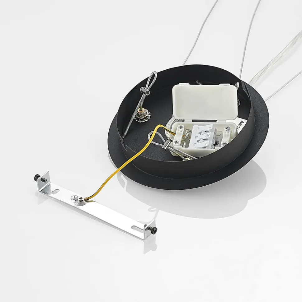 Arcchio LED-hængelampe Noabelle, sort, 40 cm, metal