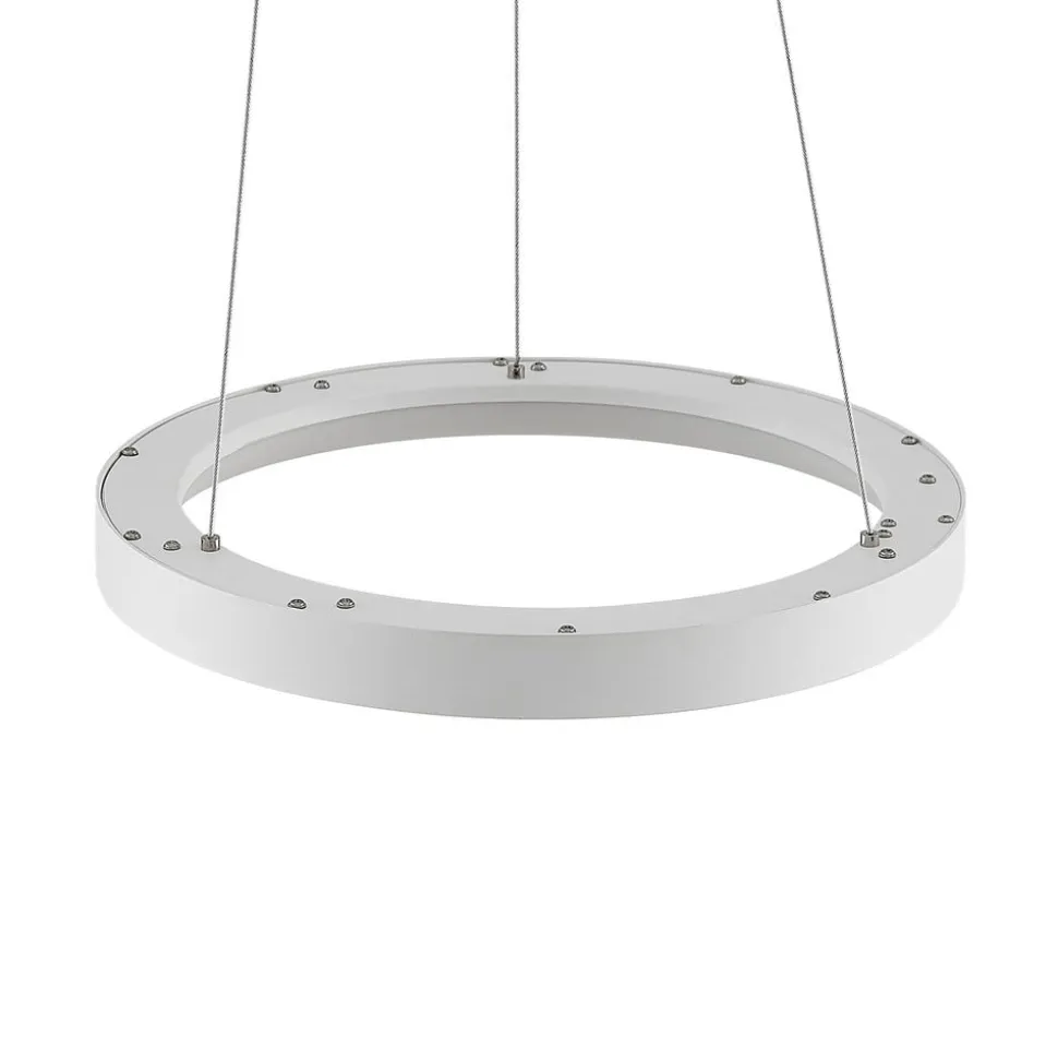 Arcchio LED-hængelampe Vivy, Ø 38 cm, hvid, metal