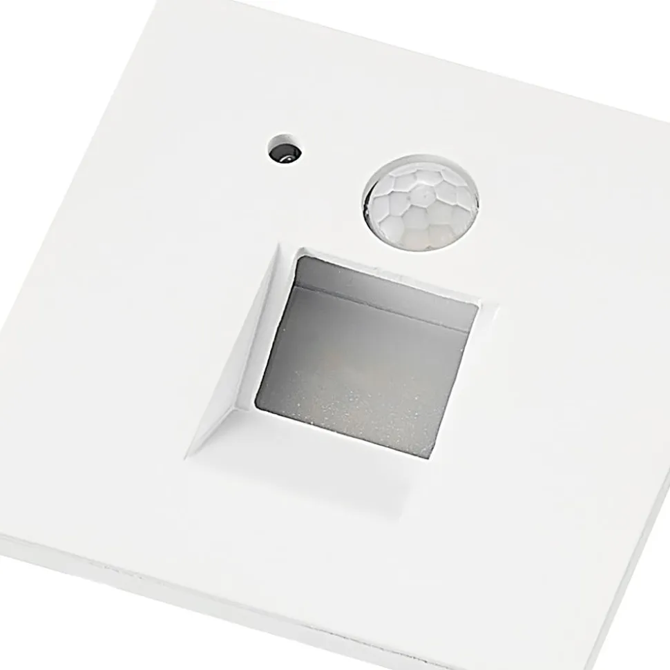 Arcchio LED-indbygningslampe Neru, 7 cm, hvid, kantet, sensor