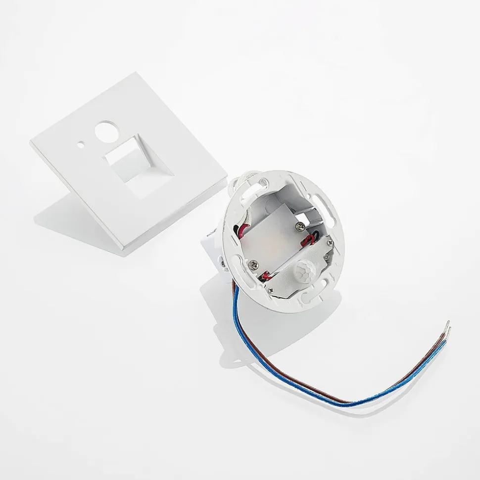 Arcchio LED-indbygningslampe Neru, 7 cm, hvid, kantet, sensor