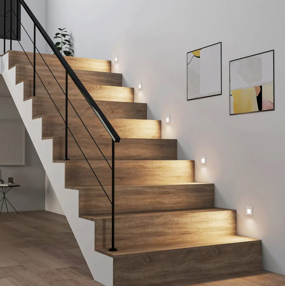 Arcchio LED-indbygningslampe Vexi, 7,8 cm x 7,8 cm, hvid, CCT