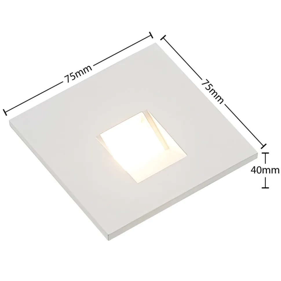 Arcchio LED-indbygningslampe Vexi, 7,5 cm x 7,5 cm, hvid, CCT