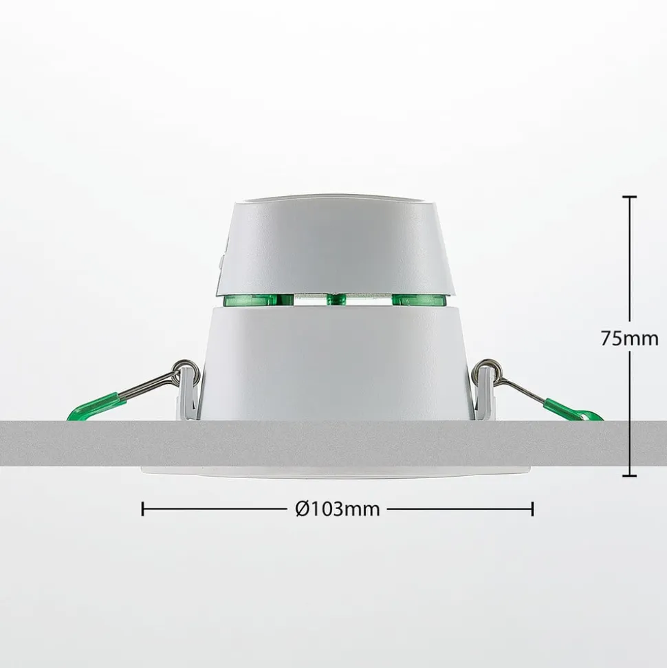 Arcchio LED-indbygningslampe Katerin, hvid, drejelig, 3-pak