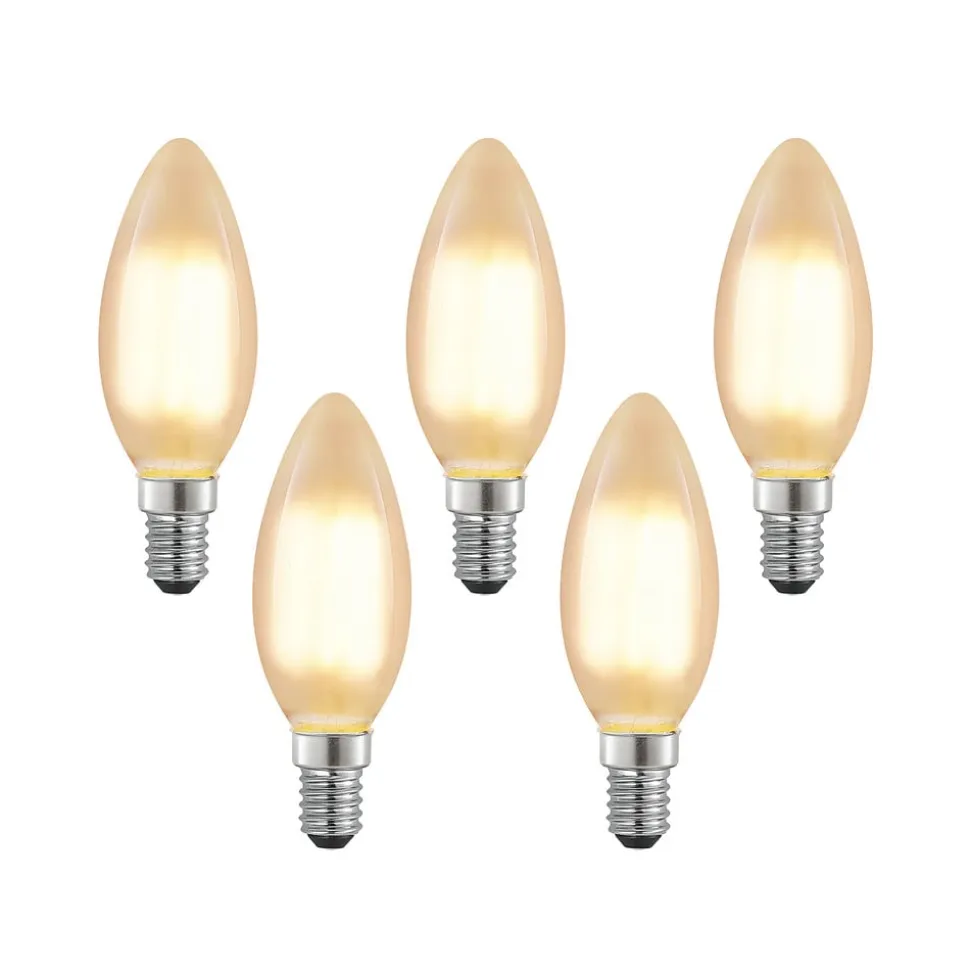 Arcchio LED-kertepære E14, 4 W, 2.700 K, dæmpbar, sæt med 5 stk