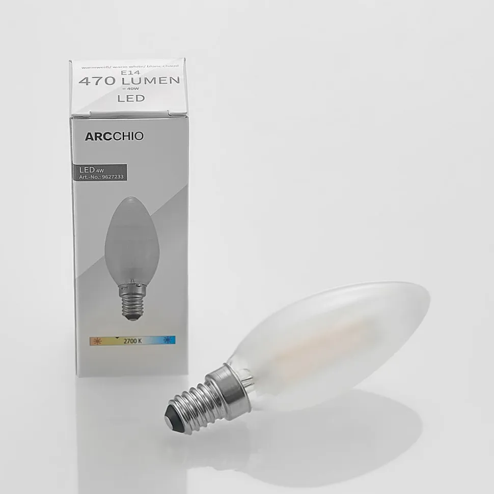 Arcchio LED-kertepære E14, 4 W, 2.700 K, dæmpbar, sæt med 5 stk